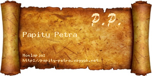 Papity Petra névjegykártya